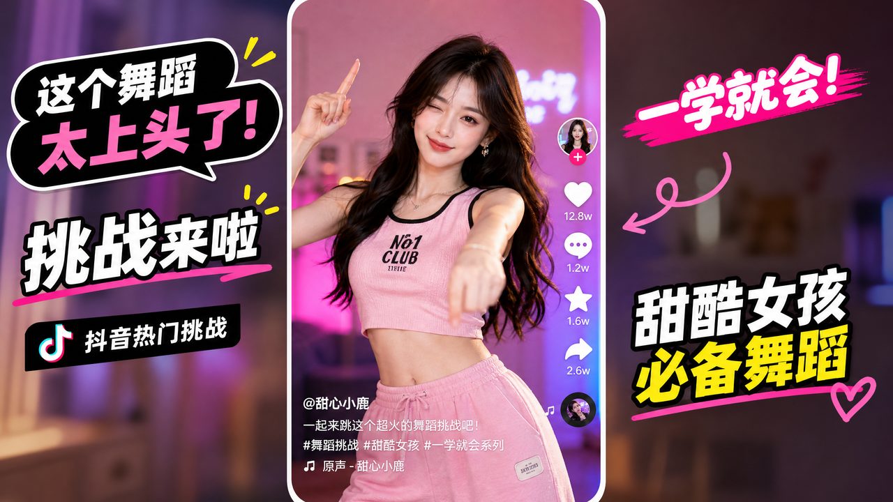 小马拉大车 TikTok短视频-舞蹈挑战